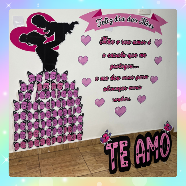 PAINEL DIA DAS MÃES - BORBOLETAS - Imagem 6